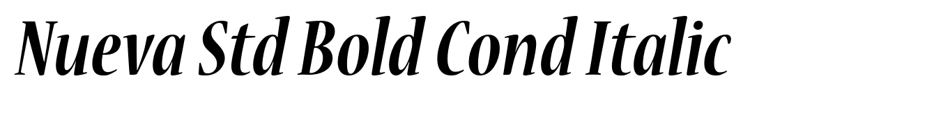 Nueva Std Bold Cond Italic